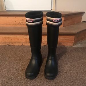 Tall Hunter Rain Boots and Boot socks